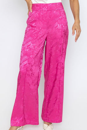 Carraig Donn Pink Satin Jacquard Trousers