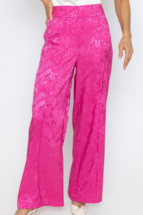 Carraig Donn Pink Satin Jacquard Trousers