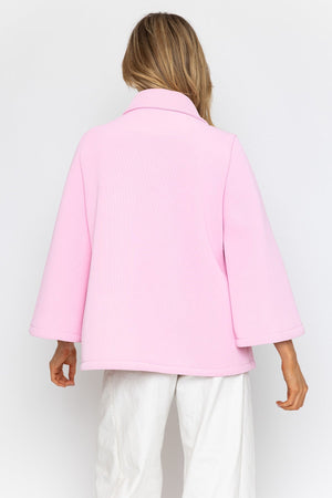 Carraig Donn Pink Scuba Button Up Jacket