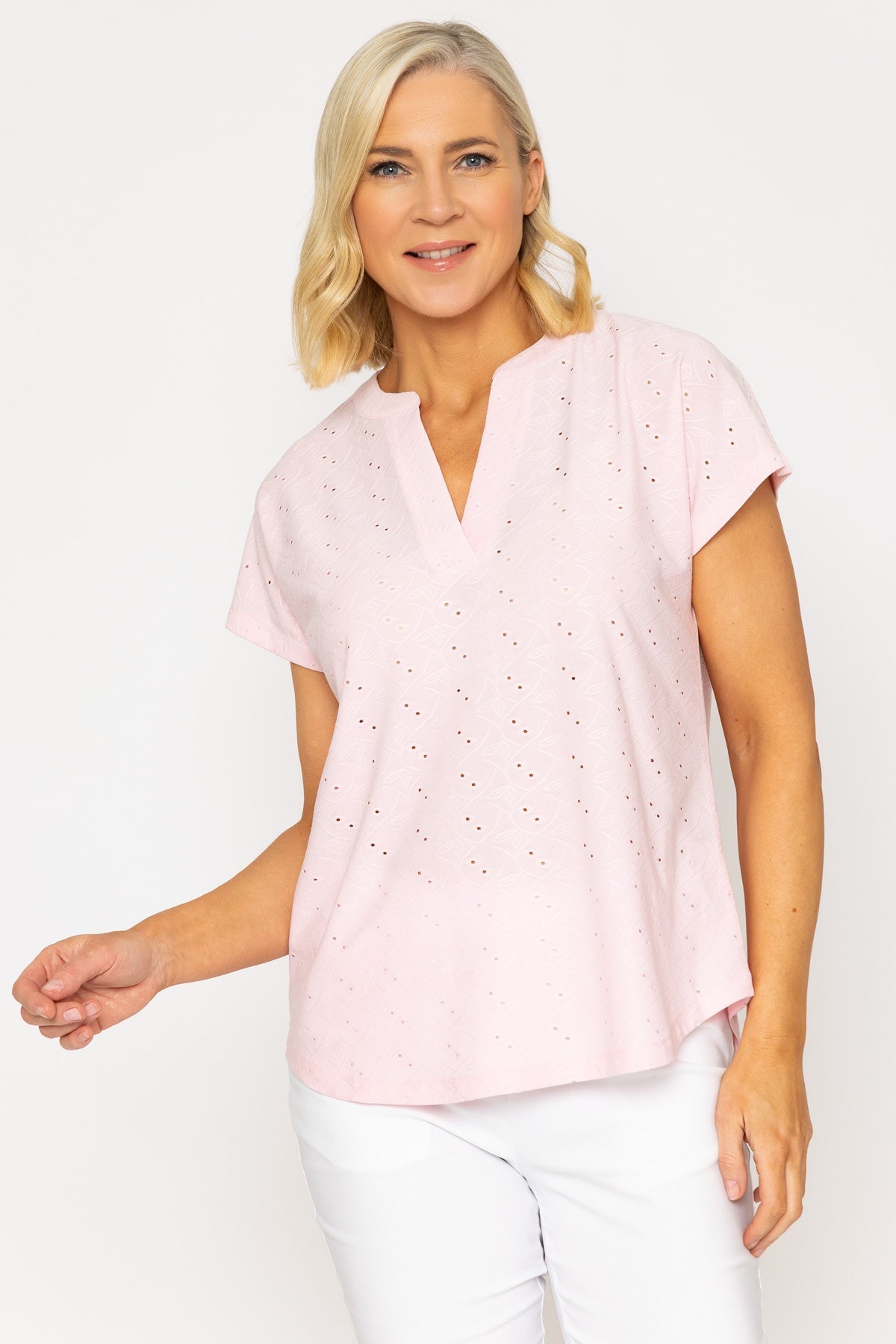 Pink Short Sleeve Jersey Top
