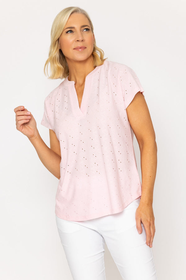 Carraig Donn Pink Short Sleeve Jersey Top