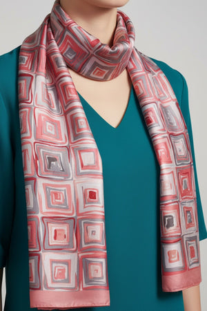 Carraig Donn Pink Square Print Scarf