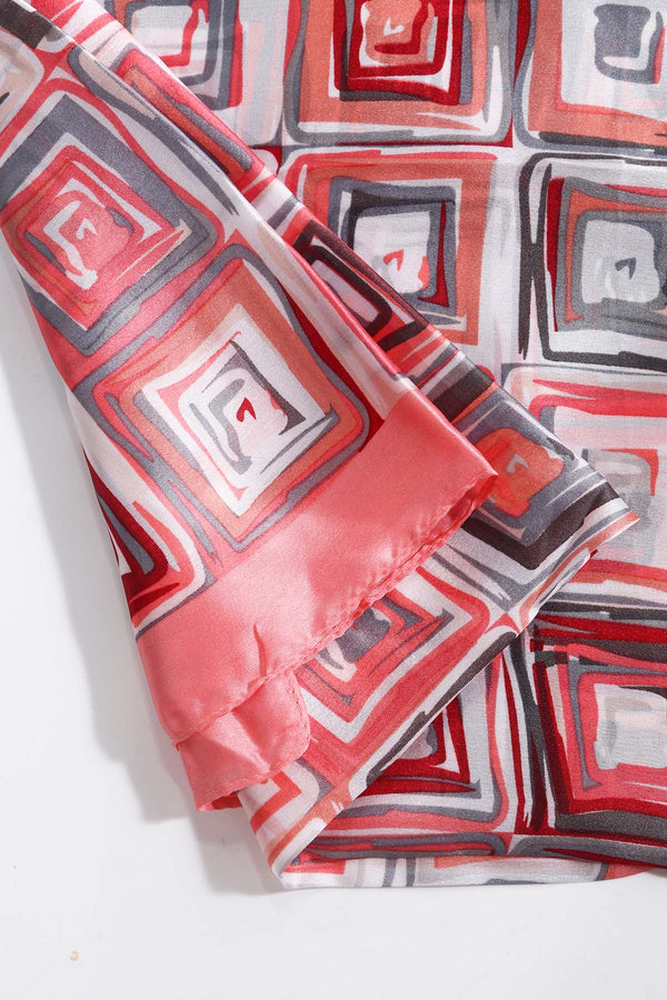 Carraig Donn Pink Square Print Scarf