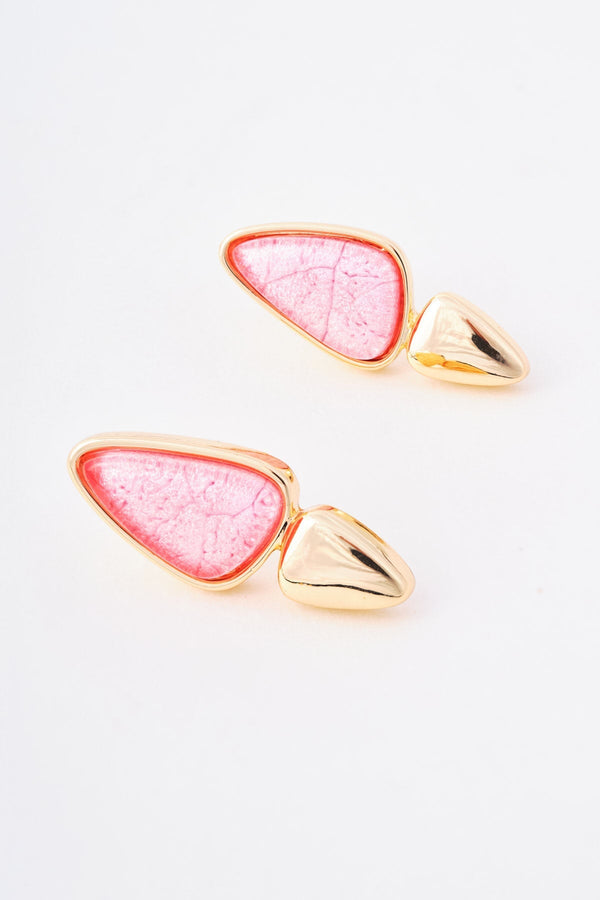 Carraig Donn Pink Stone Detail Earrings