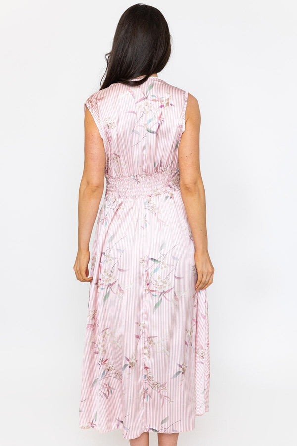 Carraig Donn Pink Stripe Sleeveless Alina Dress