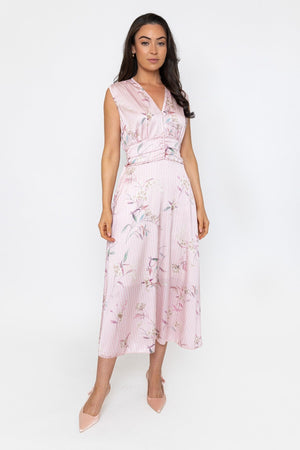 Carraig Donn Pink Stripe Sleeveless Alina Dress