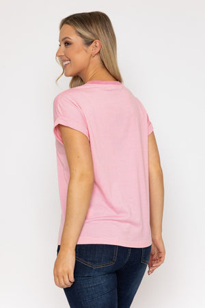 Carraig Donn Pink Striped T-Shirt