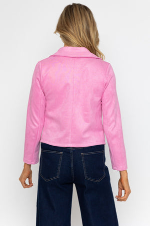 Carraig Donn Pink Suede Cover Up Jacket