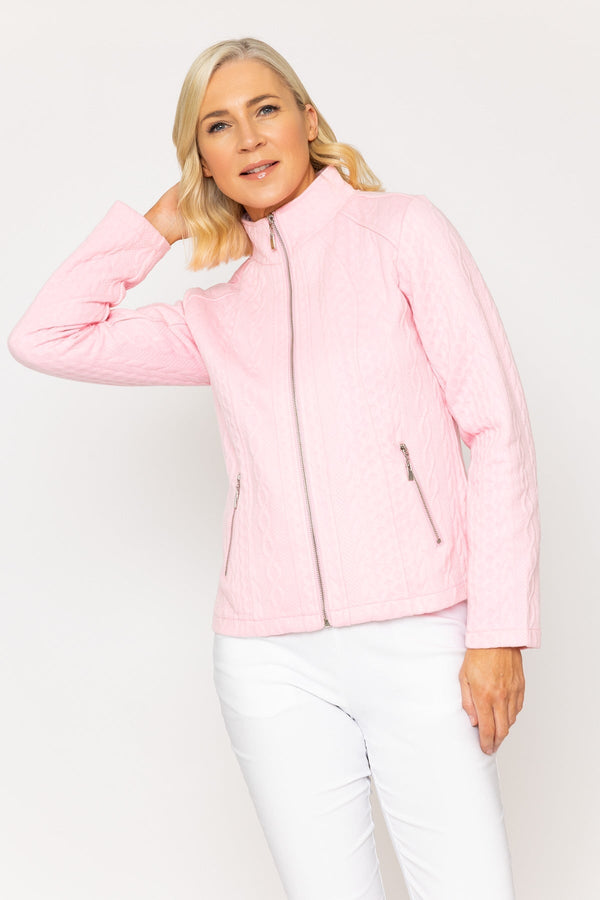 Carraig Donn Pink Textured Jersey Jacket