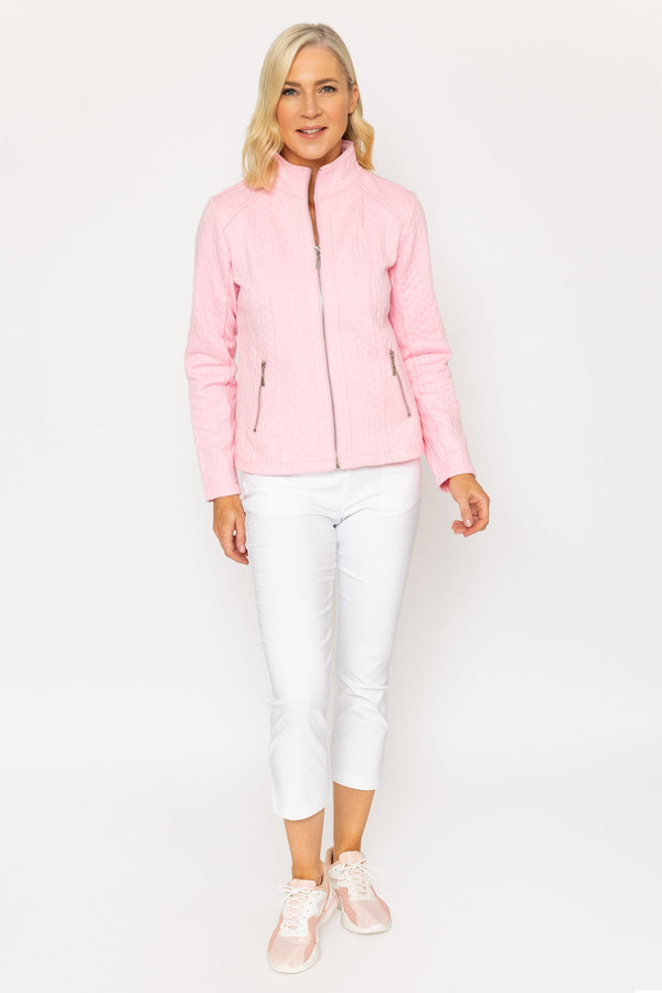 Carraig Donn Pink Textured Jersey Jacket