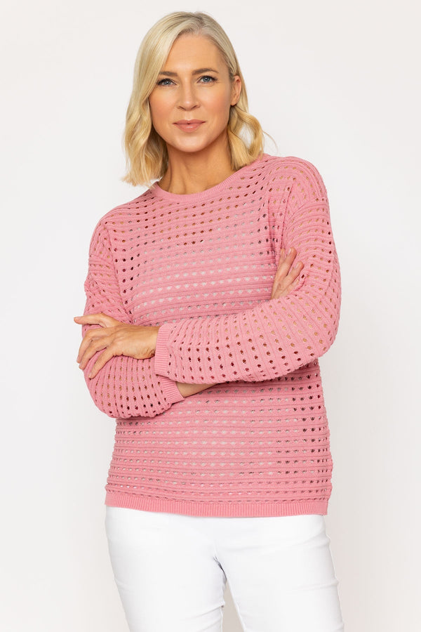 Carraig Donn Pink Textured Sweater