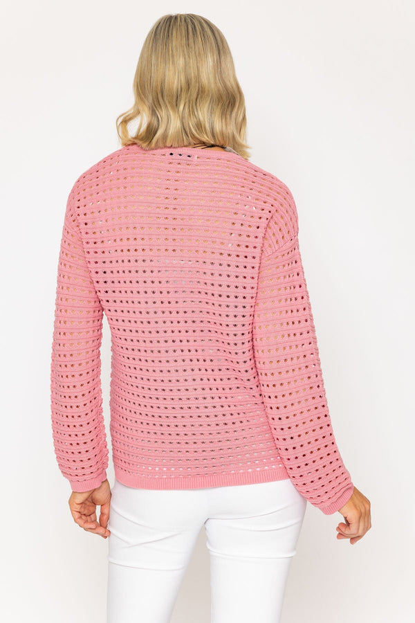 Carraig Donn Pink Textured Sweater
