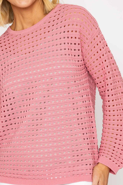 Carraig Donn Pink Textured Sweater