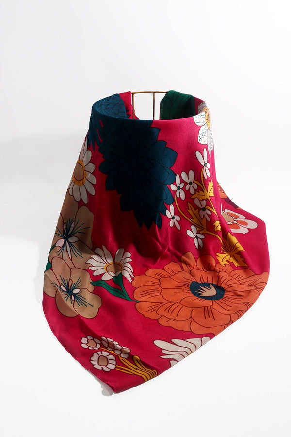 Carraig Donn Pink Tropical Print Scarf