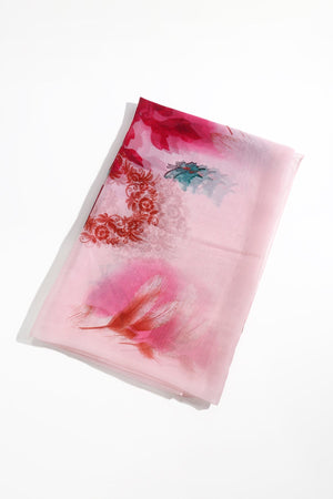 Carraig Donn Pink Two Tone Floral Scarf