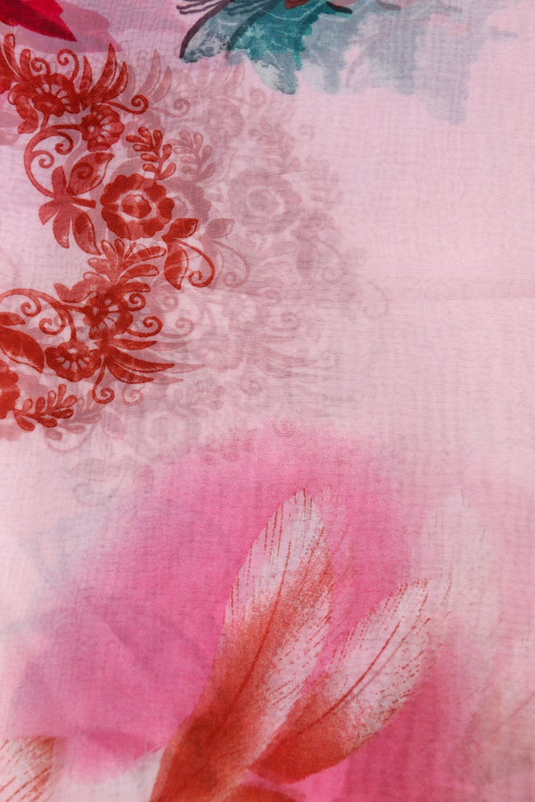 Carraig Donn Pink Two Tone Floral Scarf