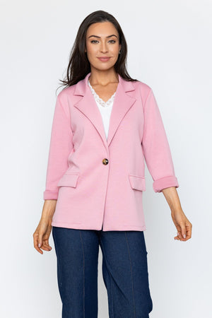 Carraig Donn Pink Viscose Blend Single Breasted Blazer