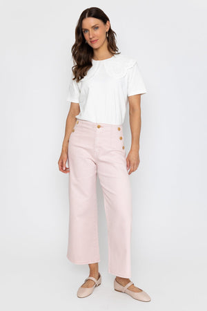 Carraig Donn Pink Wide Leg Cropped Jeans