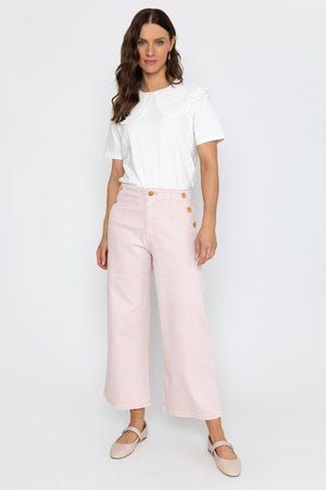 Carraig Donn Pink Wide Leg Cropped Jeans