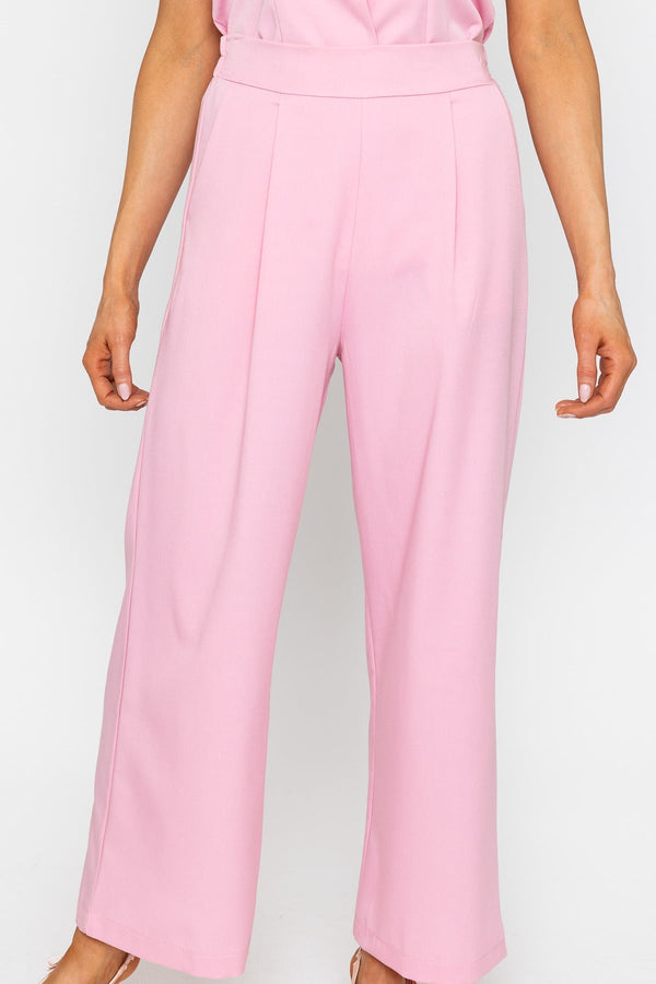 Carraig Donn Pink Wide Leg Trousers