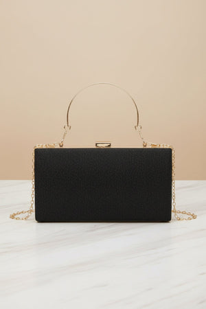Carraig Donn Pleated Sparkle Black Clutch Bag