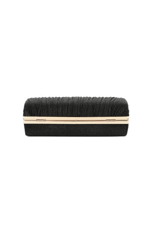 Carraig Donn Pleated Sparkle Black Clutch Bag
