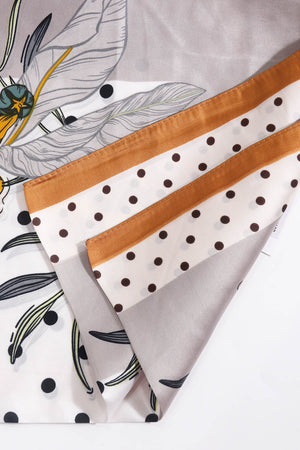 Carraig Donn Polka Dot Gold Border Neckerchief Scarf
