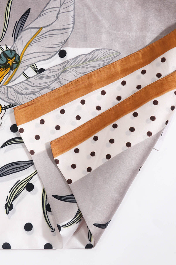 Carraig Donn Polka Dot Gold Border Neckerchief Scarf