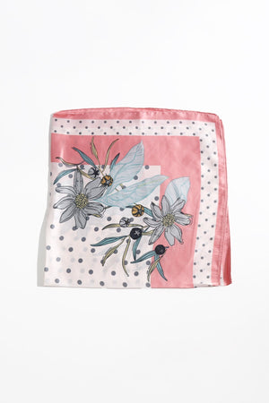 Carraig Donn Polka Dot Pink Border Neckerchief Scarf