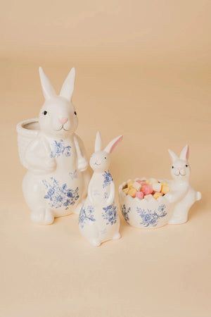 Carraig Donn Porcelain Bunny Pot Blue