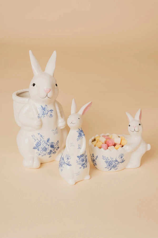 Carraig Donn Porcelain Bunny Pot Blue