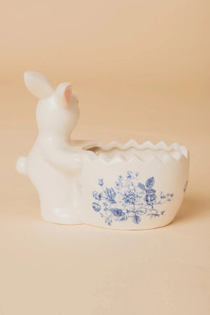 Carraig Donn Porcelain Bunny Pot Blue