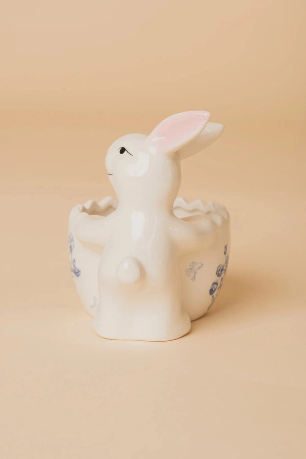 Carraig Donn Porcelain Bunny Pot Blue