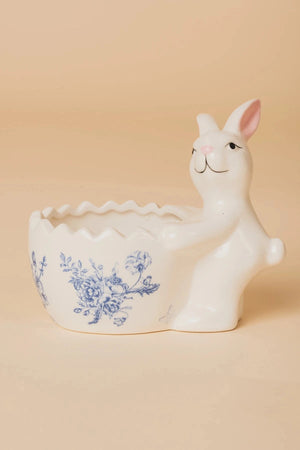 Carraig Donn Porcelain Bunny Pot Blue
