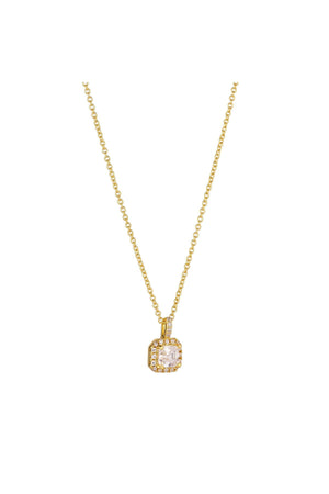 Carraig Donn Princess Cut White Pendant Necklace