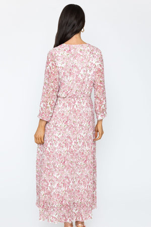 Carraig Donn Printed Hannah Midi Dress in Pink