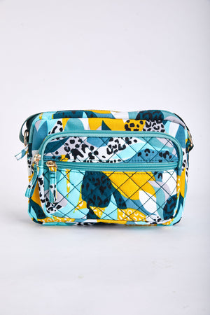 Printed Quilted Front Camera Bag