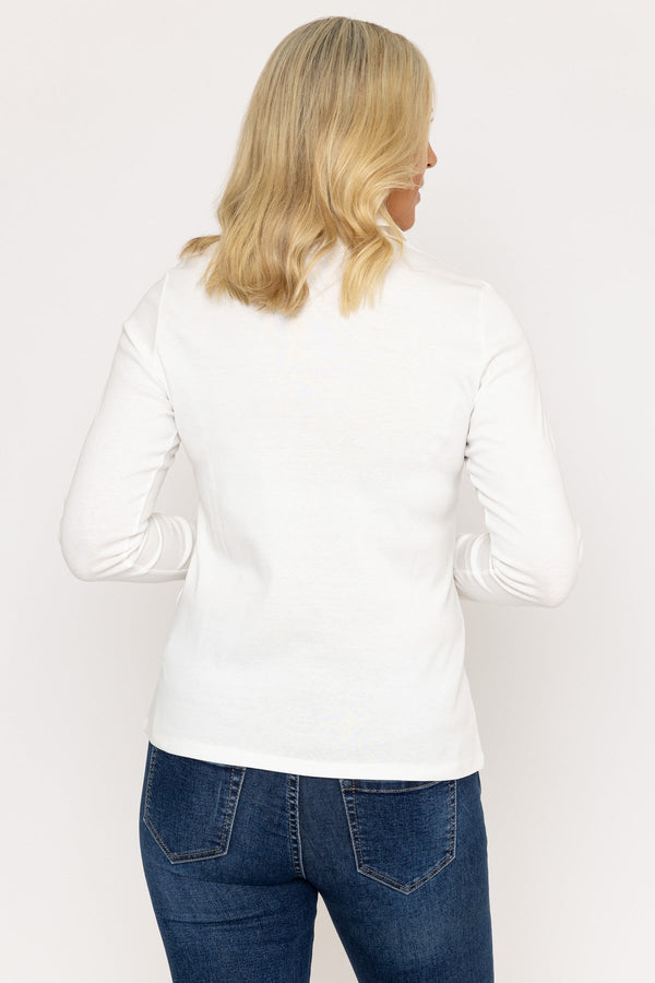 Carraig Donn Printed Shirt Blouse in White