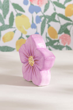 Carraig Donn Purple Ceramic Decorative Flower