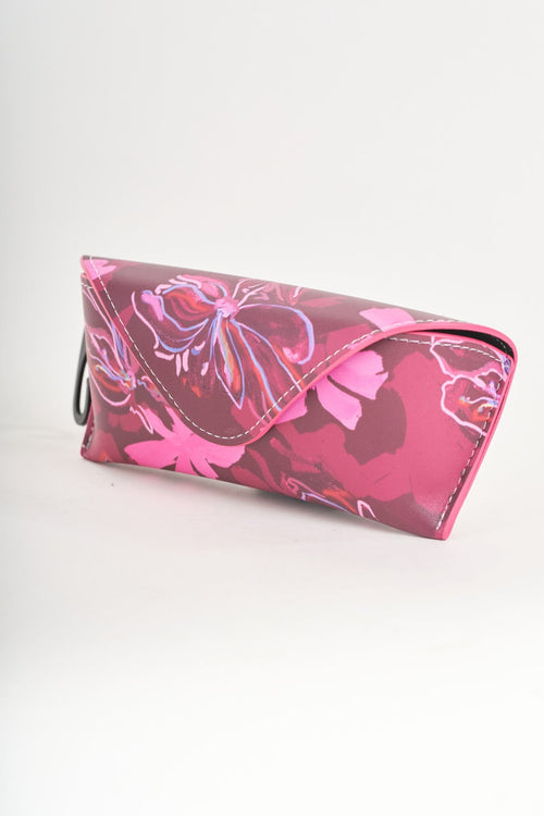 Purple Floral Sunglasses Case