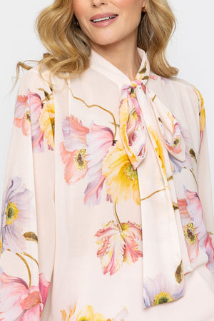 Carraig Donn Pussybow Multi Print Blouse