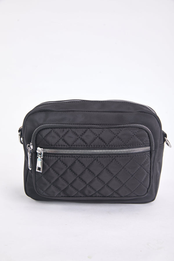 Carraig Donn Quilted Front Camera Bag in Black
