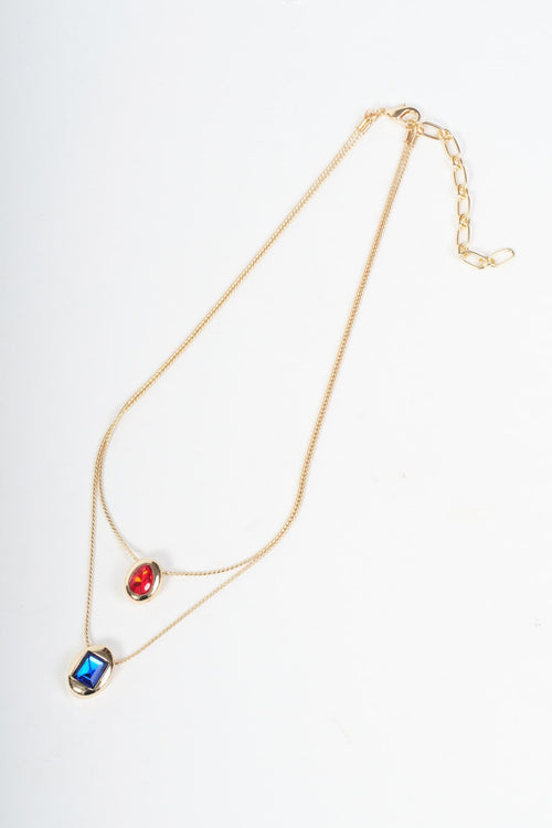 Carraig Donn Red & Blue Double Layer Necklace