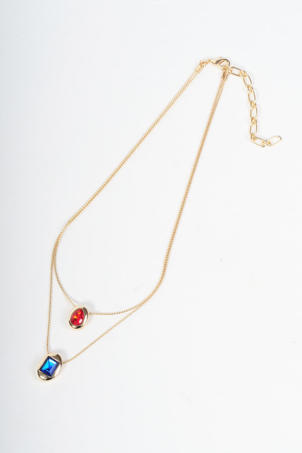 Carraig Donn Red & Blue Double Layer Necklace