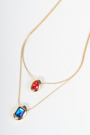 Carraig Donn Red & Blue Double Layer Necklace