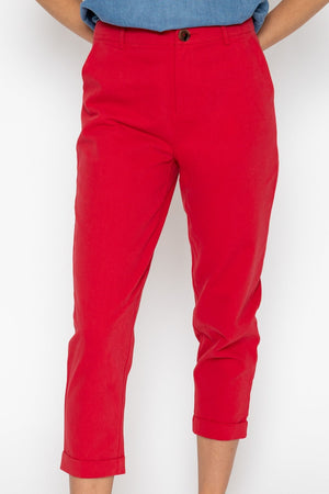 Carraig Donn Red Canvas Chinos