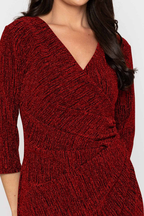 Carraig Donn Red Catherine Knee Length Dress