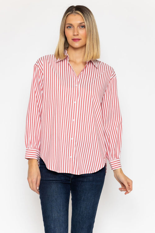Red Classic Striped Shirt