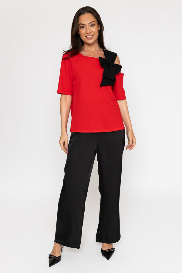 Carraig Donn Red Contrast Bow Top