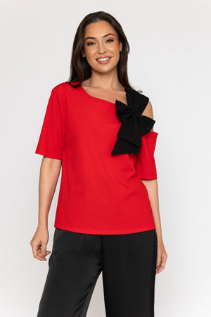 Carraig Donn Red Contrast Bow Top